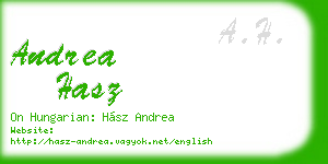 andrea hasz business card